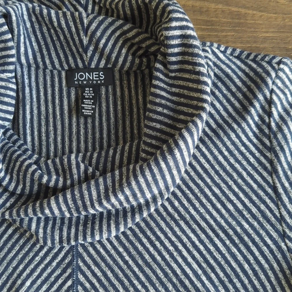 Jones New York Striped Cowl Neck Sweater - Picture 9 of 15